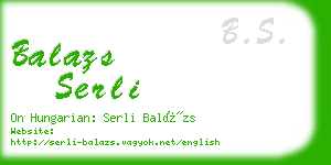 balazs serli business card